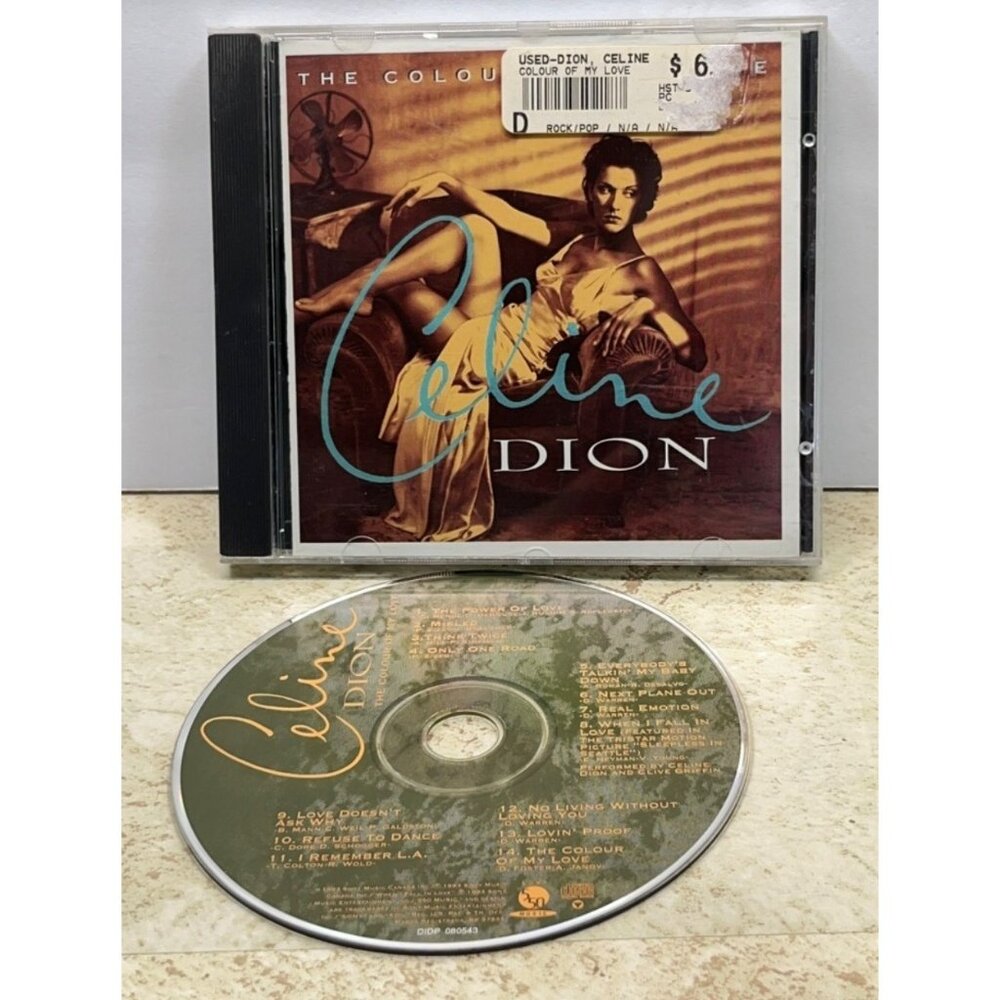 Celine Dion The Colour Of My Love CD Pop Sony Music 14 Tracks 1993